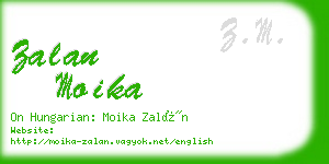 zalan moika business card